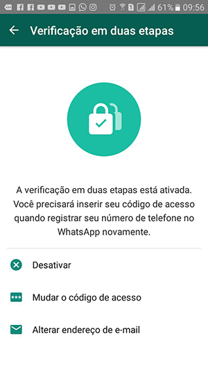 verificação em duas etapas