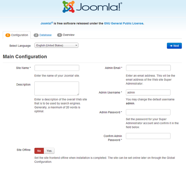 Configuração Principal