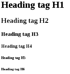As tags heading cabecalho em HTML